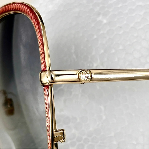 Gucci GG0400S 001 Endurance Sunglasseses Pink/Gold NEW - Picture 7 of 14